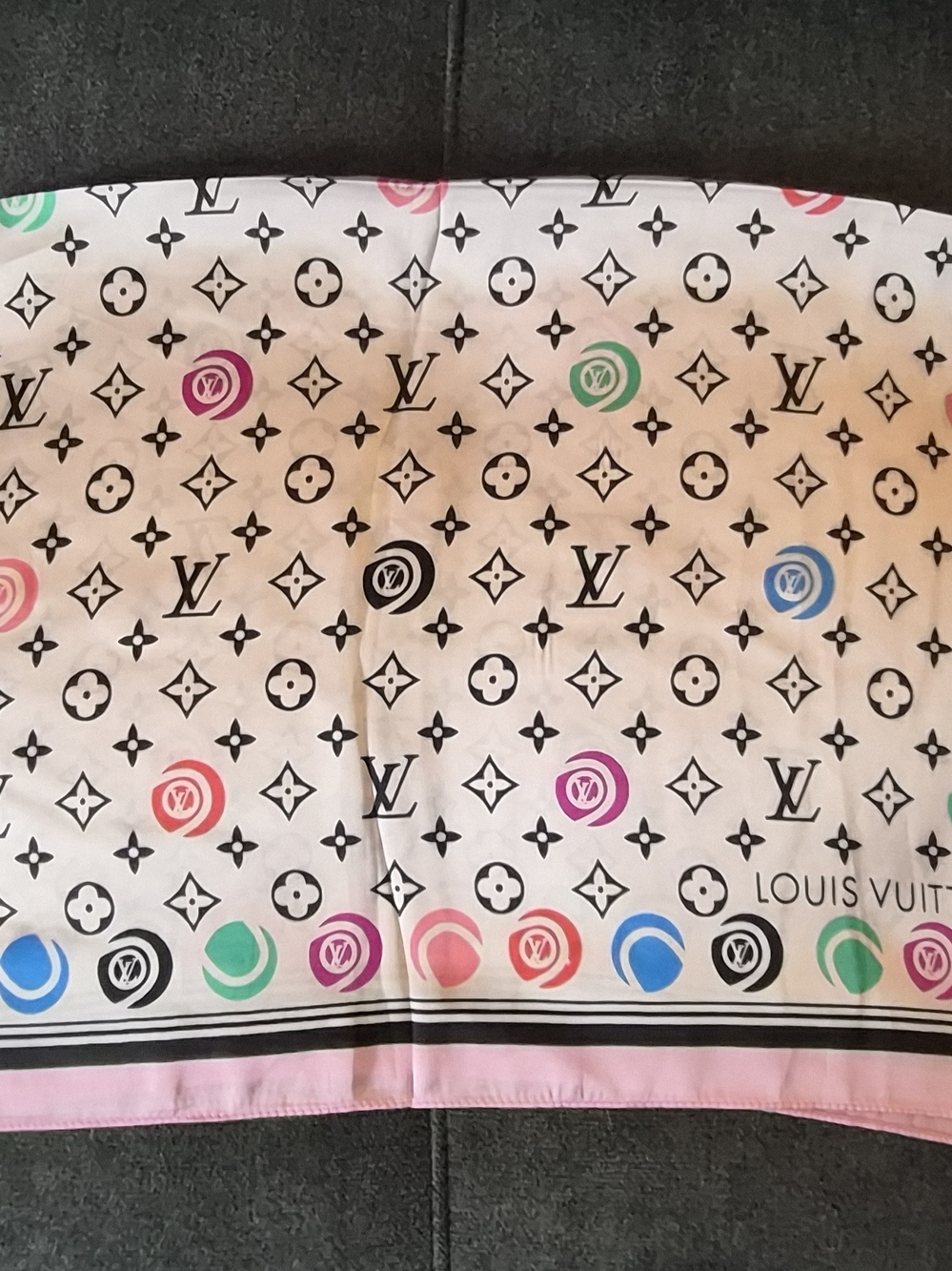 Louis Vuitton Multicolor Monogram Silk Scarf